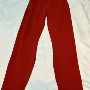 90 Degree By Reflex Red Athletic Leggings with Wide Waistband